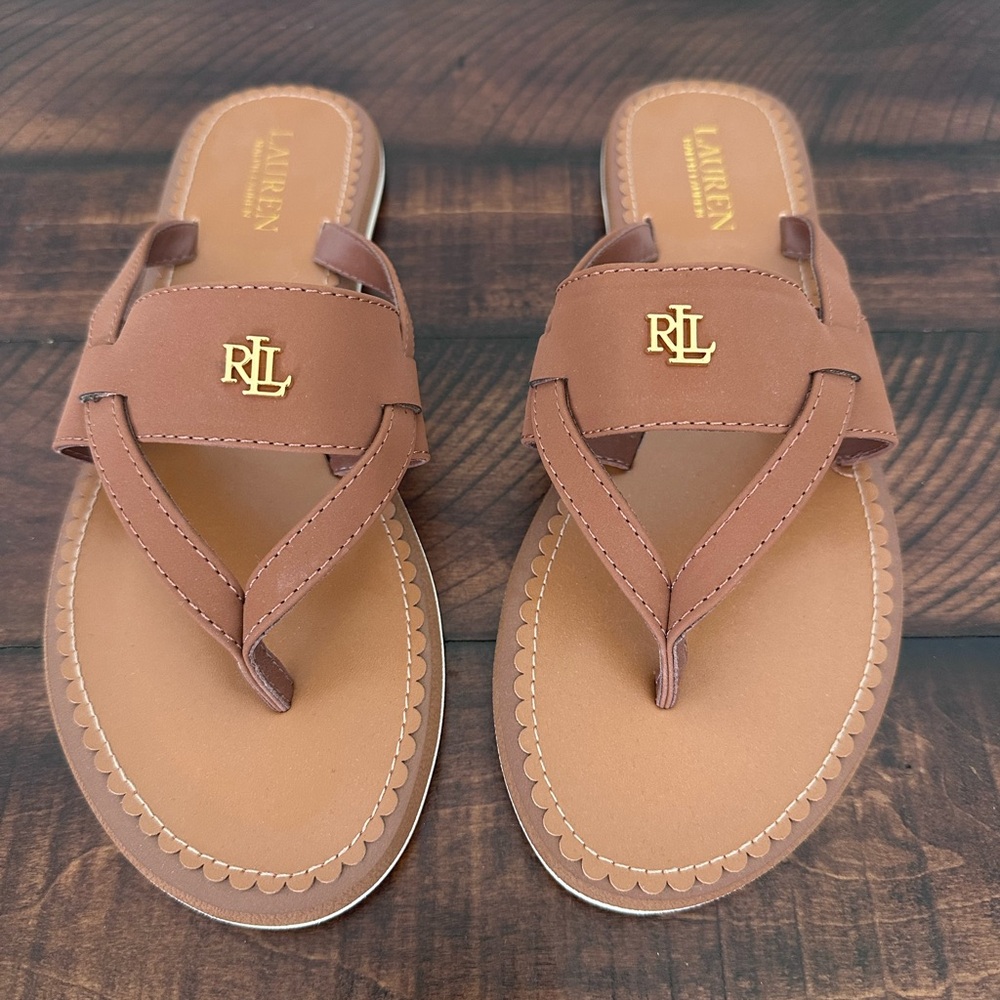 Lauren Ralph Lauren. Rosalind Flip Flops - Picture 5 of 8